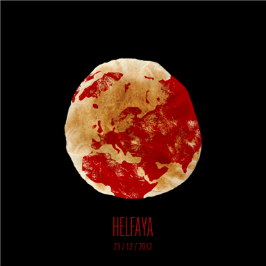 [Art commemorating the Helfaya Massacre. 23 December 2012.]