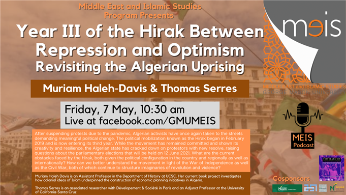 LIVE EVENT - Year III of the Hirak With Muriam Haleh Davis and Thomas Serres (7 May)