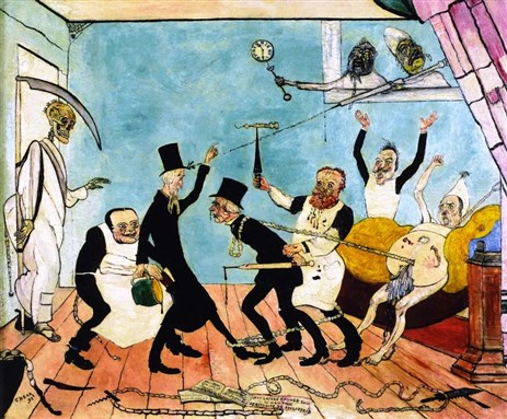 [James ensor, i cattivi dottori, 1892]