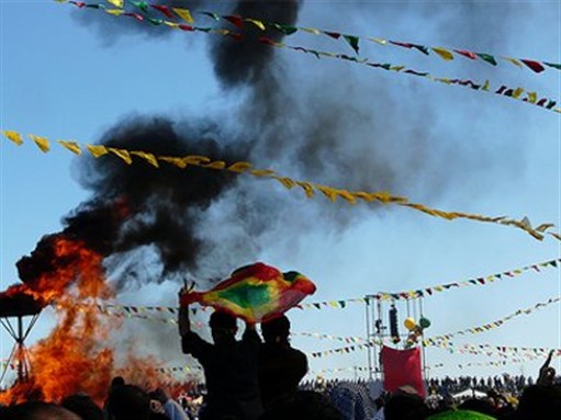 [Celebration of the Kurdish holiday Newroz in Diyarbakir, Turkey, 2010. Image by sushiharold via Flickr]