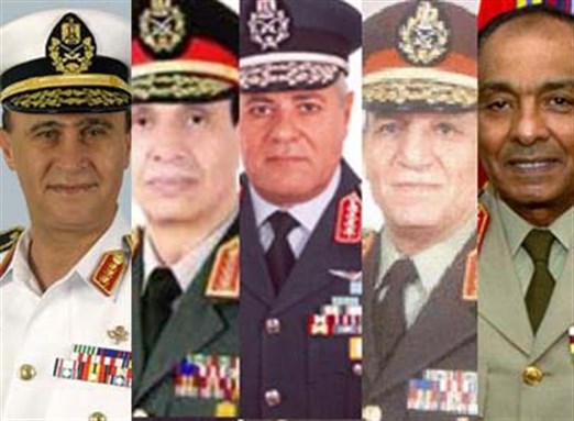 [The members of Egypt`s Supreme Council of the Armed Forces (SCAF).]
