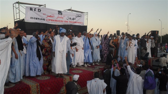 [Mauritanian opposition holds protest on 18 December to reject Mali war and demand the departure of President Aziz. Photo from akhirkhabar.com] 