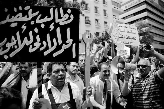[May Day protests in Cairo. Image by Hossam Hamalawy]