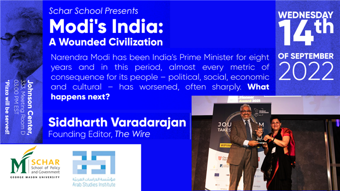  Modi's India: A Wounded Civilization with Siddharth Varadarajan (14 September)