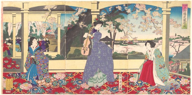 [لوحة "حفلة رقص" ليوشو شيكانوبو، 1887]