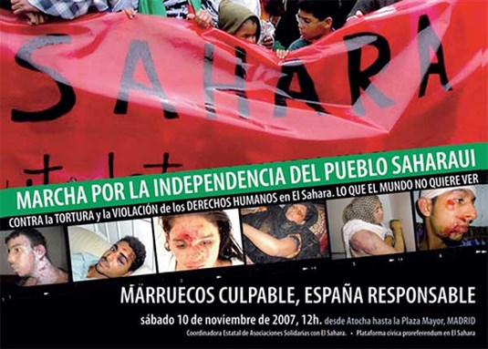 [Popular condemnation of Morocco`s occupation of the Western Sahara has mounted in recent years. Image from Saharauiak/Flickr.] 