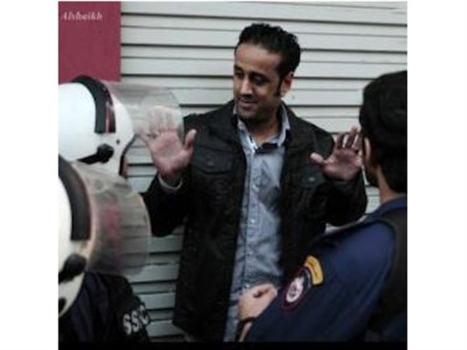 [Bahraini human rights defended Sayed Yousef Al-Muhafda. Image from en.rsf.org] 