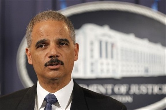[US Attorney General Eric Holder speaking about alleged terror plot. Image from Salon.com]