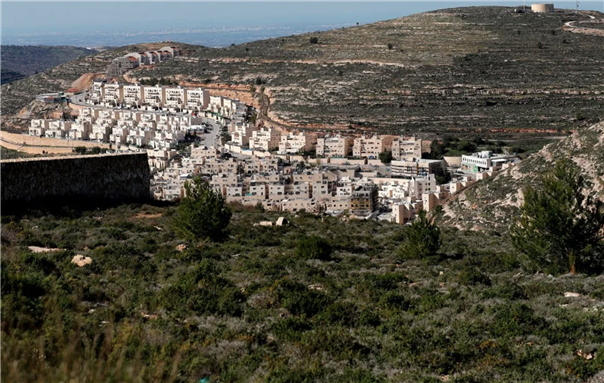 Ongoing construction work in the Israeli settlement in the occupied West Bank, on 21 January 2021 via Getty Images by Ahmad Gharabli