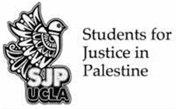 [Logo of Students for Justice in Palestine at UCLA]