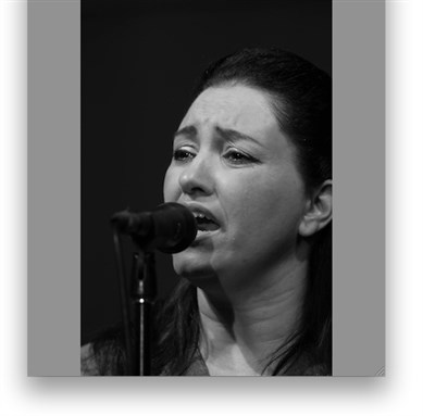 [Sonia M`Barek performing in New York. Photo by Fouad Salloum.]