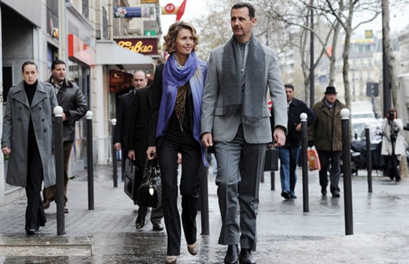 The Assads in Paris. [Image from unknown archive]