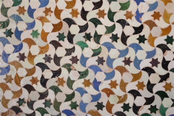 [Tile from Alhambra. Image by Sinan Antoon]