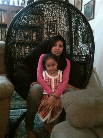 [Zainab al-Khawaja with her daughter. Image from Maryam al-Khawaja.]