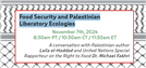 Event Announcement: Food Security and Palestinian Liberatory Ecologies