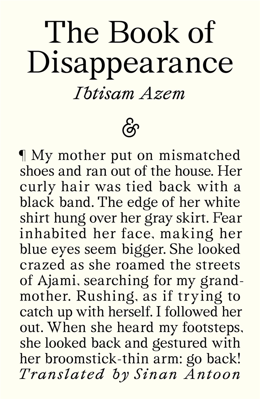 Jadaliyya Co-Editor Ibtisam Azem's The Book of Disappearance 2025 Featured on International Booker Prize's Longlist 