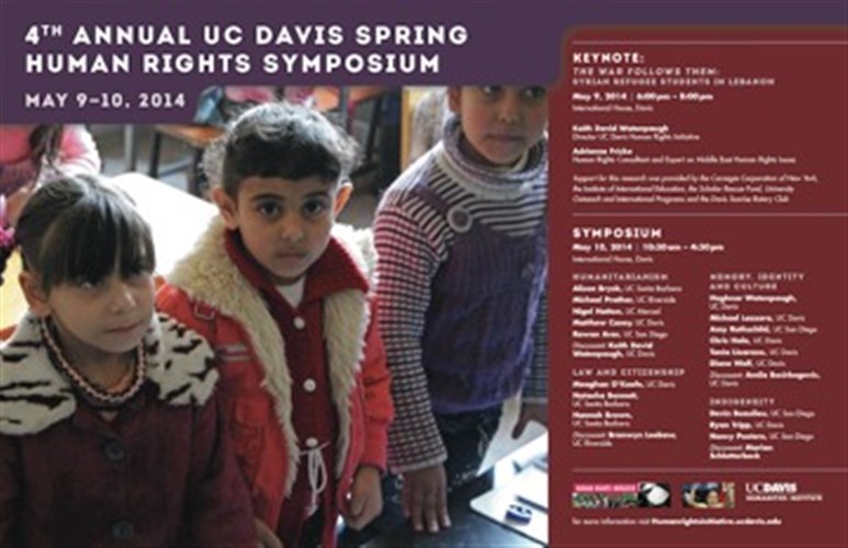 4th Annual UC Davis Spring Human Rights Initiative Symposium (9-10 May)