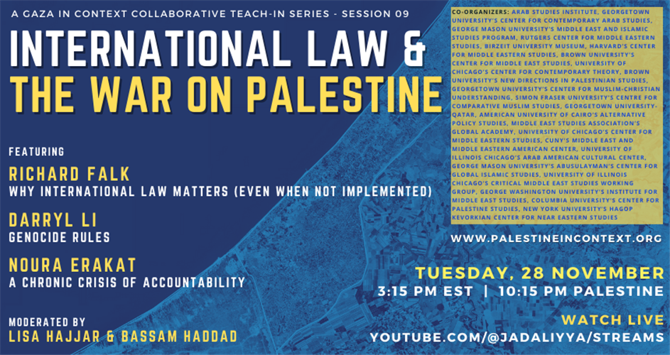 Gaza in Context: A Collaborative Teach-In Series — International Law ...